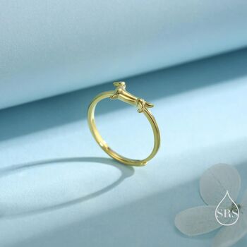 Sterling Silver Sausage Dog Ring, 7 of 12