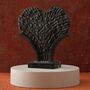 White Marble Palm Fan Sculpture, thumbnail 1 of 5