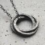 Personalised Men’s Textured Russian Rings Necklace, thumbnail 4 of 6