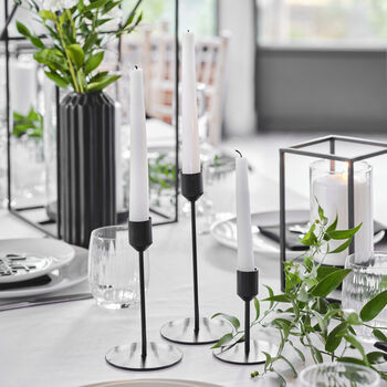 Matte Black Candle Holders, 2 of 4