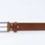 Handmade Tan Leather Belt Men's English Leather 35mm Wide, thumbnail 8 of 10