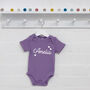 Name With Hearts Personalised Babygrow For Girls, thumbnail 1 of 5