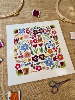 Garden Glory Hand Embroidery Kit, 3 of 11