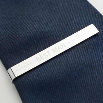 Personalised Wedding Gift Tie Clip, 2 of 2