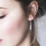 Swarovski Plain Crystal And Diamante Wedding Earrings, thumbnail 2 of 3