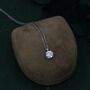 Moissanite Solitaire Pendant Necklace Sterling Silver, thumbnail 5 of 11