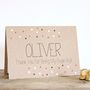Personalised Page Boy Thank You Card, Gold Dots, thumbnail 2 of 4
