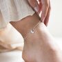 Moon And Back Silver Anklet, thumbnail 1 of 3
