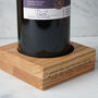 Oak Wine Bottle Holder 'Apples For The Teacher' | Special Gift | Teacher Gift | Oak | Wine Gift | Teacher Leaving Gift, thumbnail 1 of 2