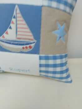 Boat And Stars Cushion, 2 of 9