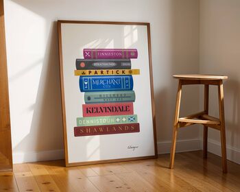 Glasgow Book Stack Art Print, 2 of 6