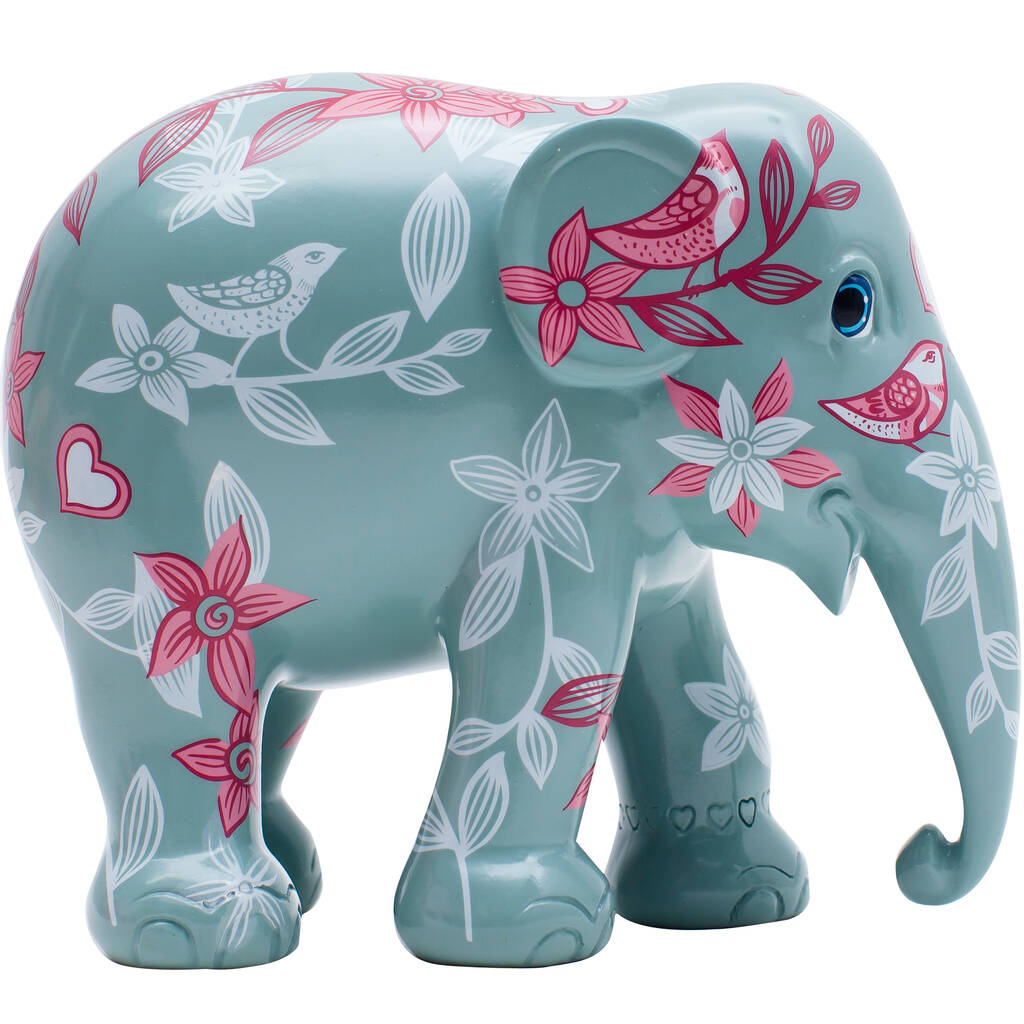 Image of A Love Story Hand Painted Elephant