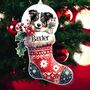 Personalised Collie Christmas Stocking Bauble, thumbnail 1 of 2