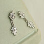 Art Deco Silver Drop Earrings, thumbnail 1 of 11