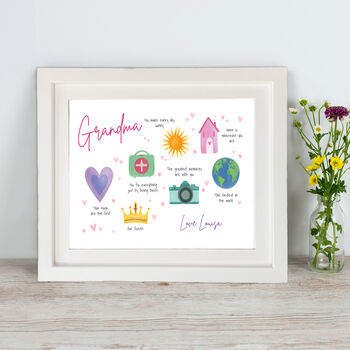 Personalised Mother's Day Framed Illustrated Print, 2 of 3