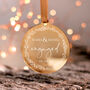 1st Christmas Engaged Personalised Gold Bauble, thumbnail 6 of 7