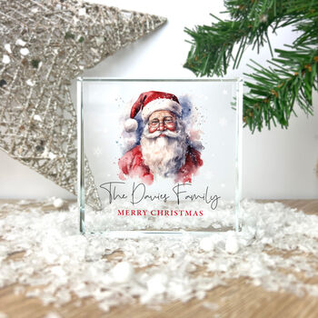 Personalised Any Message Traditional Santa Crystal Token, 4 of 6