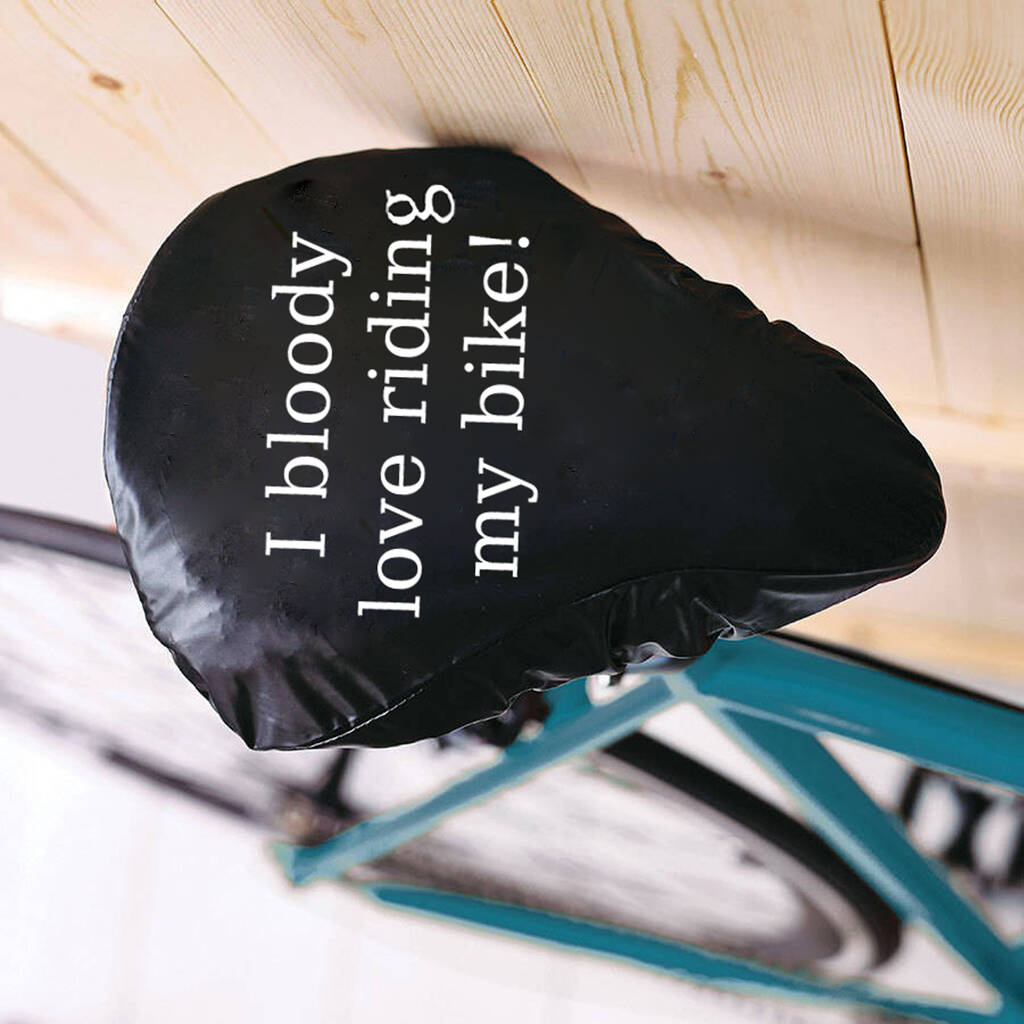 Bloody Love Riding My Bike Seat Rain Cover Cyclist Gift, 1 of 6