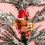 Personalised Felt Robin Christmas Tree Decoration, thumbnail 1 of 3