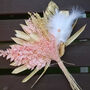 White And Pink Dried Palm Sun Bouquet, thumbnail 1 of 4