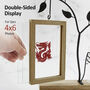Wooden Photo Frame With Vase And Metal Tree, thumbnail 7 of 8