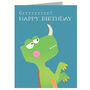 Mini Birthday Dinosaur Card, thumbnail 3 of 5
