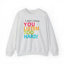 I Don't Shout Crewneck Sweatshirt, thumbnail 2 of 2