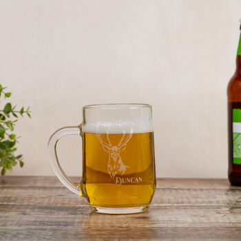 Personalised Beer Glass With Deer, 2 of 4