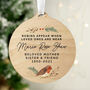 Personalised Robin Memorial Round Wooden Decoration, thumbnail 1 of 3