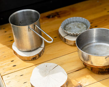 Children's Wooden Outdoor Mud Kitchen And Veg Patch, 8 of 11