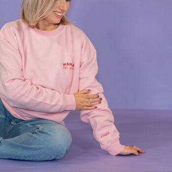 Embroidered Personalised Mama/Mum Est. Year Sweatshirt, 4 of 9