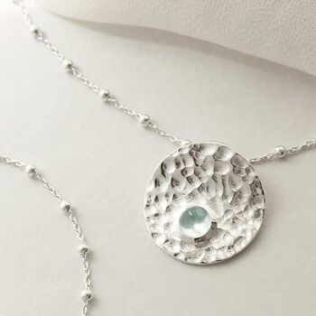 Sterling Silver Shimmering Gemstone Necklaces, 4 of 9