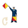 Personalised Nautical Semaphore Flags Name Card, thumbnail 7 of 7