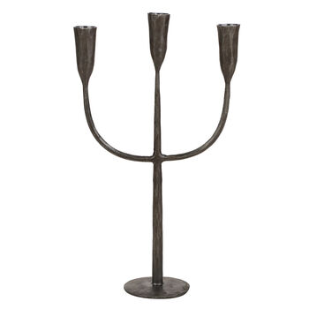 Forged Iron Trident Table Candlestick, 2 of 7
