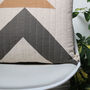 Triangle Pattern Hopton Clay Quilted Cushion, thumbnail 4 of 4