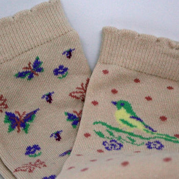Butterflies And Birds Ladies' Socks, 5 of 6