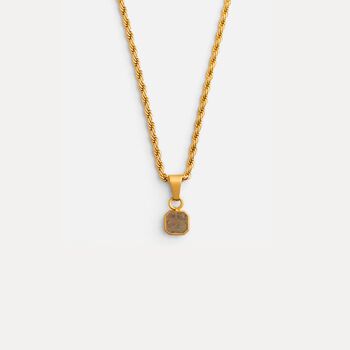 Black Mini Crazy Onyx Gemstone Pendant Necklace For Men, 4 of 9