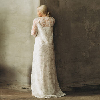 Long Sleeved Wedding Dress Cover | Lace Kimono Cape, 2 of 10