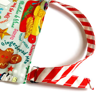 Christmas Foodie Unisex Cotton Apron With Front Pocket, 6 of 11
