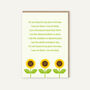 Sunflower Sympathy Card Eco Friendly, thumbnail 1 of 2