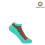Polka Ocean And Organic White Women's Trainer Socks, thumbnail 3 of 7