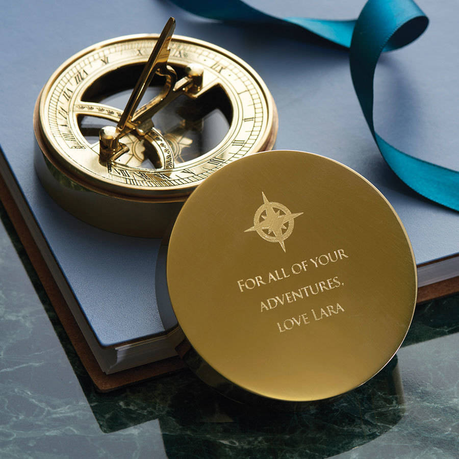 Adventurer's Personalised Sundial And Compass, 1 of 4