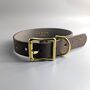 Personalised Grey Leather Dog Collar, thumbnail 2 of 6