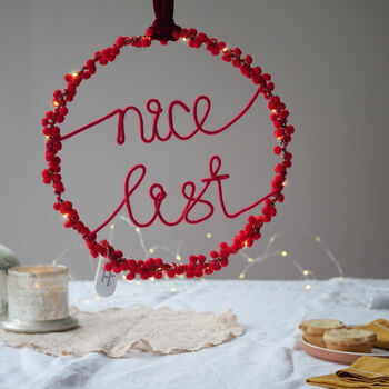 Nice List Wreath Light, 3 of 11