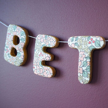 Personalised Clay Flower Name Garland, 4 of 9