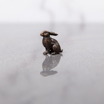 Miniature Bronze Rabbit Sculpture 8th Anniversary Gift, 8 of 12