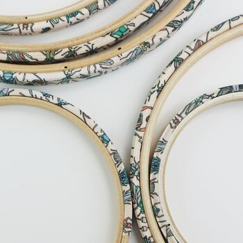 Decorative Embroidery Hoop Frame With Insect Design, 4 of 6