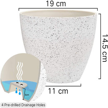 Pack Of Two Minimalist Planters With Drainage Holes, 4 of 10