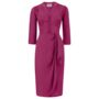 Mabel Long Sleeve Dress In Mulberry 1940s Style, thumbnail 1 of 2