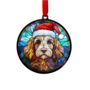 Cavapoo Blonde In Santa Hat Suncatcher Decoration, thumbnail 6 of 6